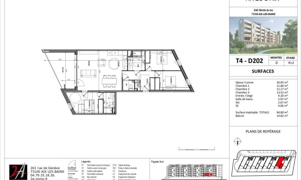 Programme neuf appartement 4 pièces à Aix-les-Bains - réf. D202 - Photo 2