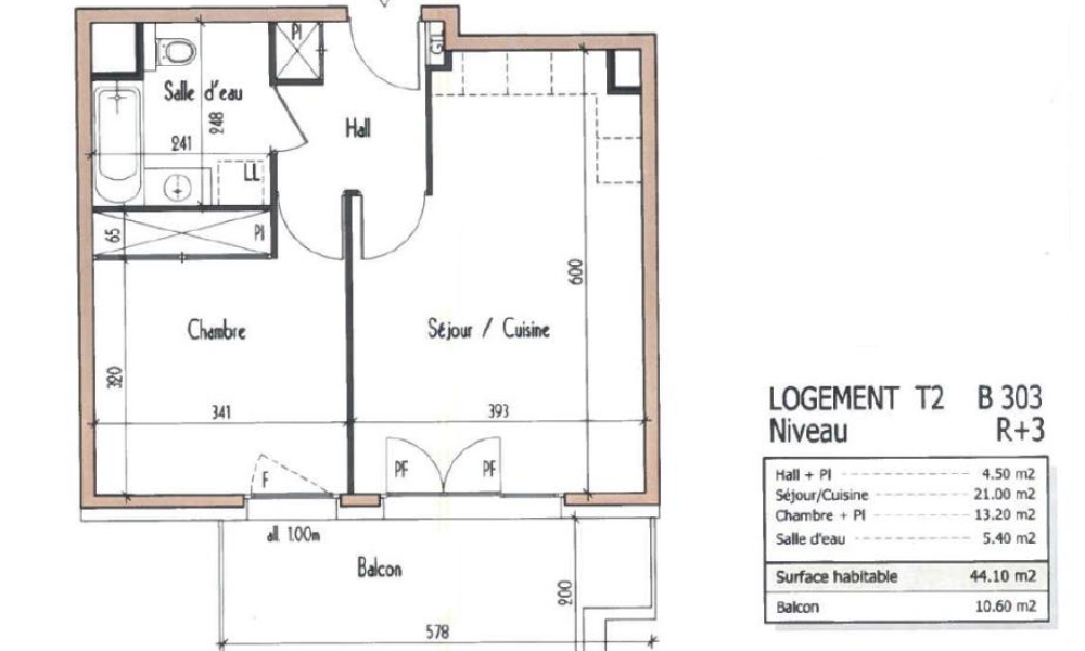 Location appartement Annecy 2 pièces 44 m2 - réf. 7246 - Photo 2