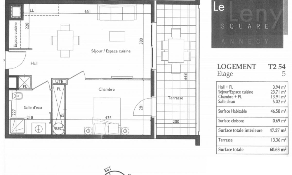 Location appartement Annecy 2 pièces 46 m2 - réf. 7511 - Photo 3